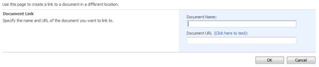 Adding a Link to Document Library